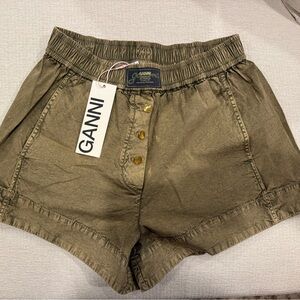 Ganni Washed Cotton Shorts US 2 EU 34